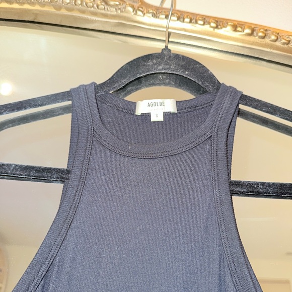 AGOLDE WOMEN'S RIANNE HIGH-NECK RACERBACK BODYSUIT Black Small - Picture 11 of 12